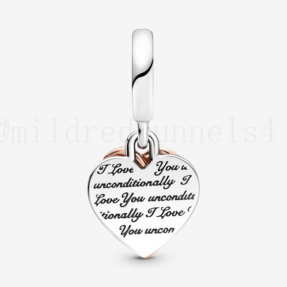 Pandora Entwined Hearts Double Dangle Charm - Picture 5 of 5